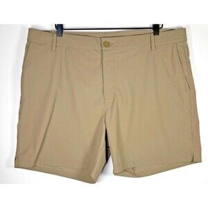 Rhone Mens 40 Tan Stretch Commuter Shorts Golf Travel Flat Front Hybrid Casual